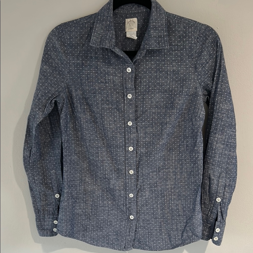 J Crew Blue Button-Up Shirt